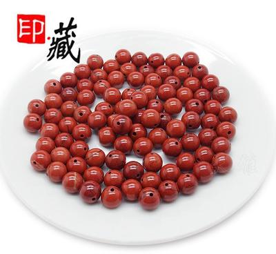 印藏 天然A級藏紅石圓珠 戰國紅 雞肝瑪瑙散珠 星月金剛菩提